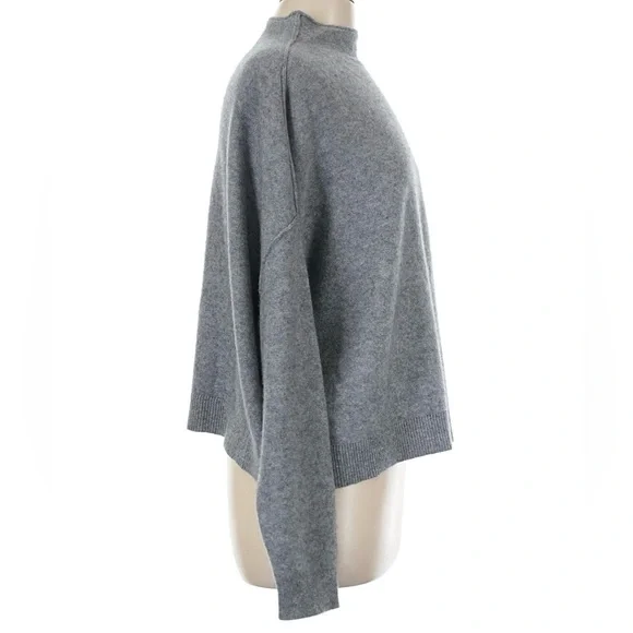 Pilcro Alani 100% Cashmere Mock-Neck Sweater Grey Medium - Picture 5 of 12